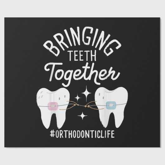 歯を合わせる – 歯科矯正医 ラッピングペーパー (フラット)