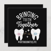 歯を合わせる - 矯正歯科医 招待状 (正面/裏面)