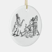 歯を引っ張るブラウニー セラミックオーナメント (右)