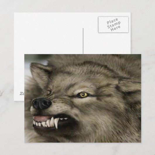 歯を抜いた狼 ポストカード (正面/裏面)