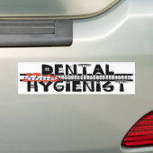 歯を搭載する歯科衛生士! バンパーステッカー (車上)