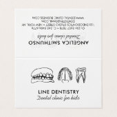 歯を白くする歯科医ミニマル医 名刺 (外部フラット)