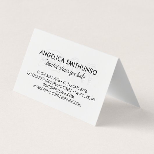 歯を白くする歯科医ミニマル医 名刺 (裏面)