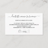 歯を白くする歯科芸術 名刺 (裏面)