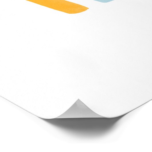 歯を磨くキッズバスルームカラフルポスター ポスター (角)