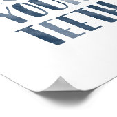 歯を磨くネイビーブルーキッズバスルームのポスター ポスター (角)