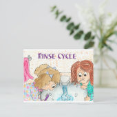 歯を磨く子供 ポストカード (スタンド正面)