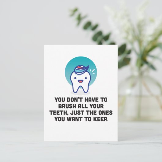 歯を磨く必要はない ポストカード (スタンド正面)