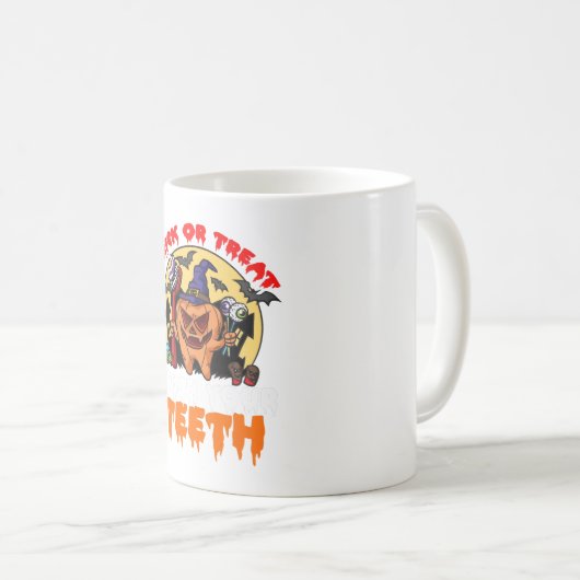 歯を磨く歯科おもしろい衛生士パン コーヒーマグカップ (正面右)