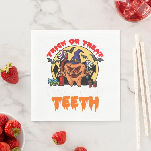 歯を磨く歯科おもしろい衛生士パン スタンダードランチョンナプキン (インサイチュ)