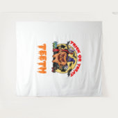 歯を磨く歯科おもしろい衛生士パン タペストリー (正面(横))