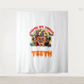 歯を磨く歯科おもしろい衛生士パン タペストリー (正面)