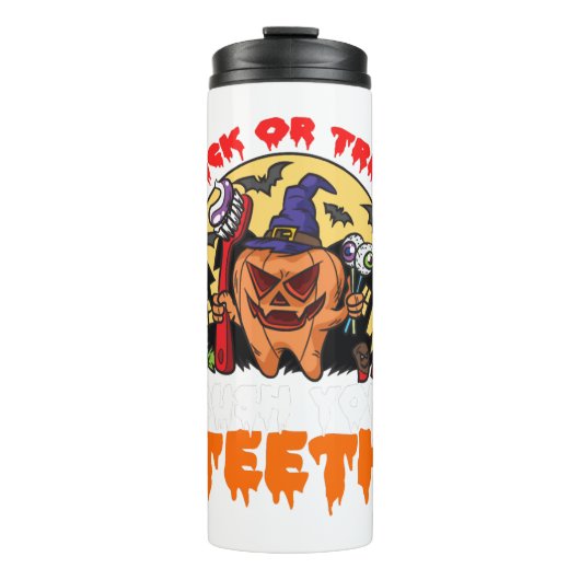 歯を磨く歯科おもしろい衛生士パン タンブラー (正面)