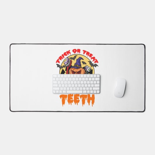 歯を磨く歯科おもしろい衛生士パン デスクマット (キーボード&マウス)