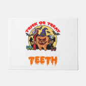 歯を磨く歯科おもしろい衛生士パン ドアマット (正面)