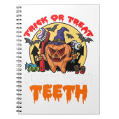 歯を磨く歯科おもしろい衛生士パン ノートブック (正面)