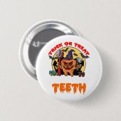 歯を磨く歯科おもしろい衛生士パン 缶バッジ (正面&裏面)