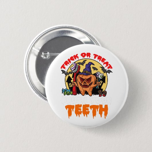 歯を磨く歯科おもしろい衛生士パン 缶バッジ (正面&裏面)