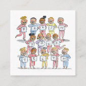 歯を磨く スクエア名刺 (正面)