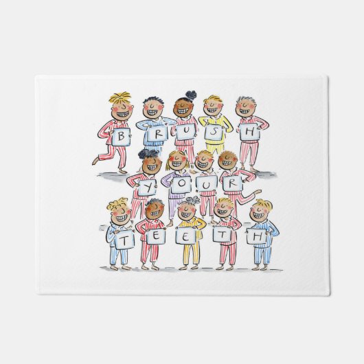 歯を磨く ドアマット (正面)