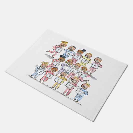 歯を磨く ドアマット (アングル)