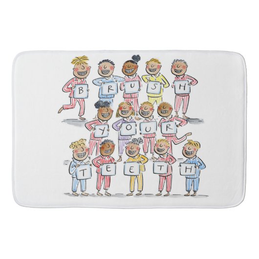 歯を磨く バスマット (正面)