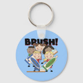歯を磨くTシャツとギフト キーホルダー (正面)