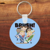 歯を磨くTシャツとギフト キーホルダー (正面)