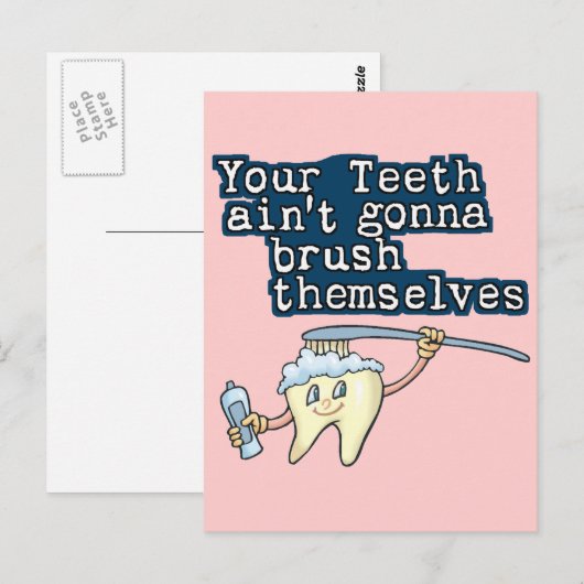 歯を磨け！ ポストカード (正面/裏面)