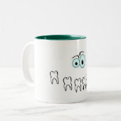 歯を見せるスマイル ツートーンマグカップ (正面左)