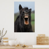 歯を見せる馬 ポスター (キッチン)