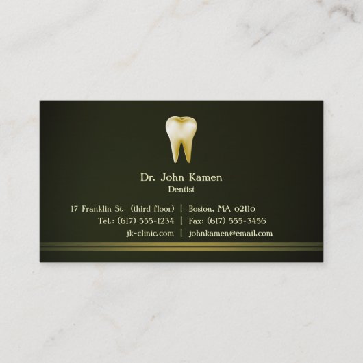 歯エレガント科 名刺 (正面)