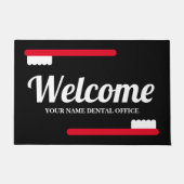 歯カスタムブラシ付き歯科医歯科の練習形式 ドアマット (正面)