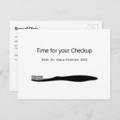 歯シンプルブラシアポイントメント ポストカード (正面/裏面)