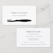 歯シンプルブラシ歯科アポイントメントアラーム 予約カード (正面/裏面)