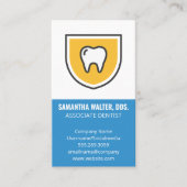 歯シールドアイコン |歯医者の関連付け 名刺 (正面)