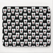 歯スマイル歯医者ブラックマウスパッド！マウスパッド マウスパッド (正面)