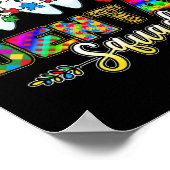 歯パズル自閉症の日歯科分隊の衛生士 ポスター (角)