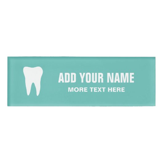 歯パーソナライズされた医局の磁気名札 名札 (正面)