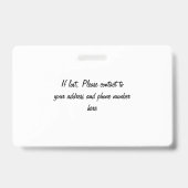 歯パーソナライズされた科の名前と仕事(歯) バッジ (Back)