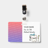 歯パーソナライズされた科の名前と仕事(歯) バッジ (Front with Clip)