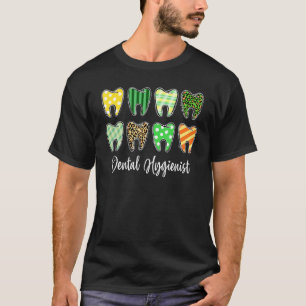 歯ヒョウの格子状歯科衛生士St Patr Tシャツ