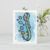 歯ブラシあなたの歯医者与えにグリーティングカード カード (スタンド正面)