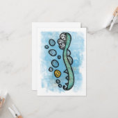 歯ブラシあなたの歯医者与えにグリーティングカード カード (正面/裏面インサイチュ)