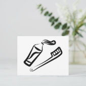 歯ブラシとペースト ポストカード (スタンド正面)