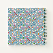 歯ブラシと歯磨き粉のパターン ノートブック (裏面)