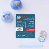 歯ブラシと歯磨き粉、歯科、歯医者の広告 チラシ (シングル)