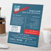 歯ブラシと歯磨き粉、歯科、歯医者の広告 台座サイン (インサイチュ)