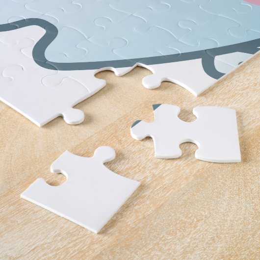 歯ブラシによってかわいい漫画の歯磨き ジグソーパズル (側面)