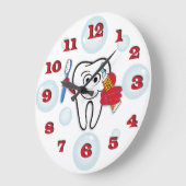 歯ブラシの時計 ラージ壁時計 (傾斜)